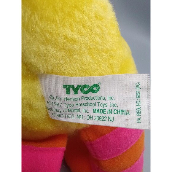 Vintage 1997 TYCO SESAME STREET 10” Tickle Me BIg Bird Laughing Talking Plush!! - Picture 7 of 11